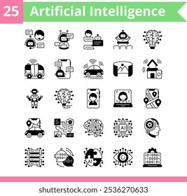 Artificial Intelligence related icon set