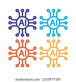 artificial intelligence related icon for your awesome project isolated on background