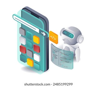 Artificial intelligence robot develops smartphone application