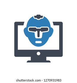 Artificial Intelligence Robot Icon