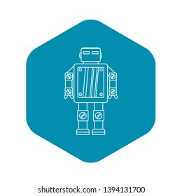 Artificial intelligence robot icon. Outline illustration of artificial intelligence robot vector icon for web
