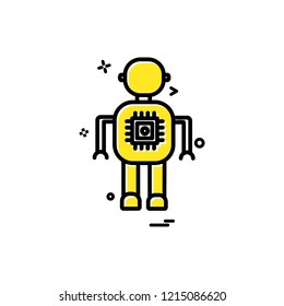 Artificial  intelligence robot icon vector design