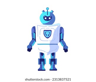 
Artificial intelligence robot isolated on white background, vector illustration