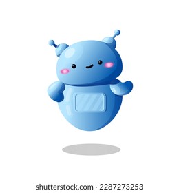 Artificial intelligence robot. Virtal assistant chat bot. Online communication mobile technology. Vector character mascot. Ai conversation in the internet