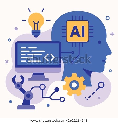 Artificial Intelligence and Robotics Technology Concept