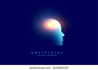 artificial intelligence sci fi technology concept wallpaper design vector