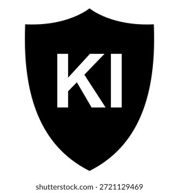 Künstliche Intelligenz und Schild auf Weiß