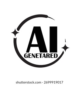 Artificial intelligence sign. Generate AI user interface. AI enters by command prompt to generate ideas. Icon element for apps, and websites