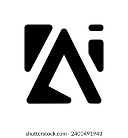 Diseño del logotipo de la señal de inteligencia artificial