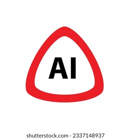 artificial intelligence sign on white background