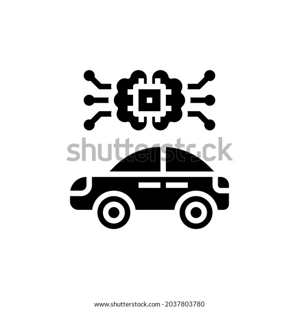 Artificial\
Intelligence Silhouette Icon\
Vector
