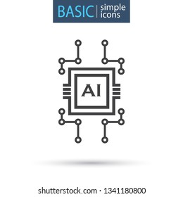 artificial intelligence simple icon