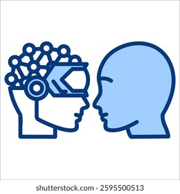 Artificial Intelligence Simple Icon Vector Illustration Concept