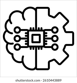 Artificial Intelligence Simple Icon Vector Illustration Concept