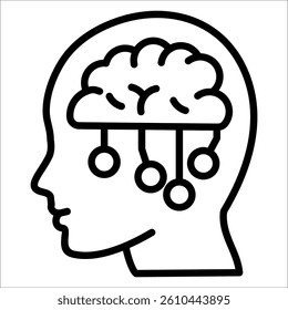Artificial Intelligence Simple Icon Vector Illustration Concept