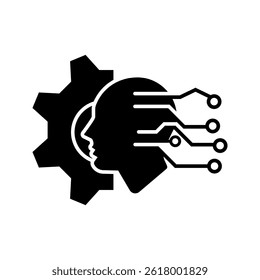 Artificial Intelligence. Smart hardware.Vector linear icon isolated on white background.