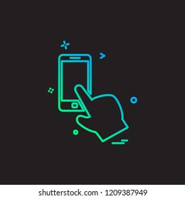 Artificial intelligence smart phone icon vector design