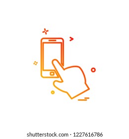 Artificial intelligence smart phone icon vector design
