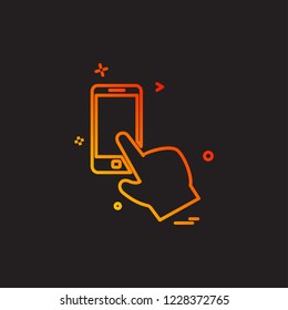 Artificial intelligence smart phone icon vector design