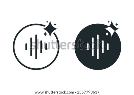 Artificial intelligence sound voice icon. Illustration vector