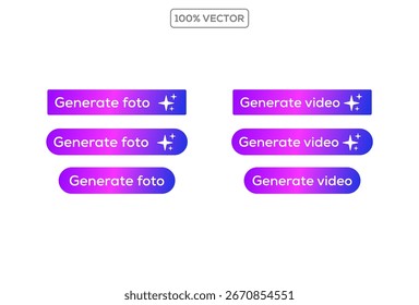 Inteligência artificial estrelas app logotipo colorido ícone conjunto. Criar imagem gerada e vídeo prompt ai aplicação símbolo vetor
