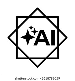 La inteligencia artificial protagoniza la generación del logotipo, genera el Botón de la IA, genera el signo, charla con la IA, icono del Vector del concepto de la herramienta en línea de la inteligencia artificial