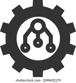 Artificial intelligence symbol icon vector 