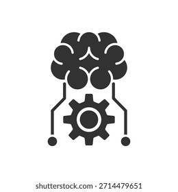 Símbolo de signo de icono de sistema de inteligencia artificial