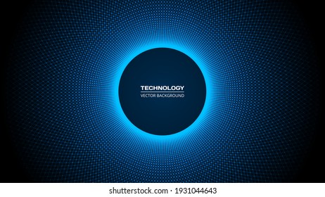 Artificial Intelligence Tech Background. Dark Blue Digital Technology, Big Data And Deep Learning Concept. Visual Futuristic Artificial Intelligence Hi-tech Backdrop.