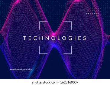 Artificial intelligence tech background. Digital technology, deep learning and big data concept. Abstract visual for cloud template. Modern artificial intelligence tech backdrop.