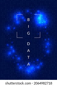 Artificial intelligence tech background. Digital technology, deep learning and big data concept. Abstract visual for interface template. Partical artificial intelligence tech backdrop.