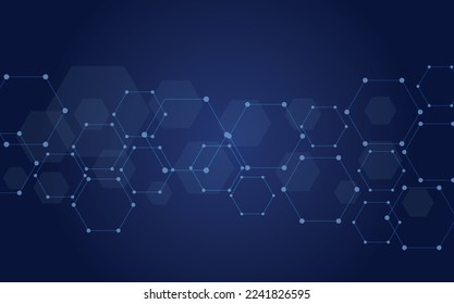 Artificial intelligence tech background. Digital technology, deep learning and big data concept. Abstract visual for screen template.