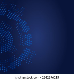 Artificial intelligence tech background. Digital technology, deep learning and big data concept. Abstract visual for screen template.