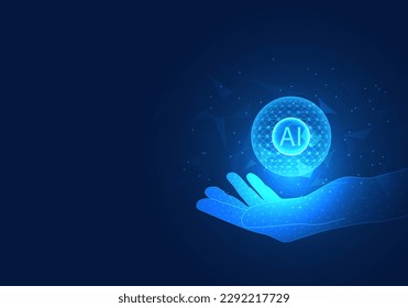 Artificial intelligence technology or ai in the hands of the user is a technology that helps businesses work in analyzing problems and finding solutions for users.