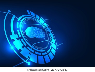 Artificial intelligence technology, or AI, that can process information quickly. Using the process of learning from data To help in human work The brain inside the technology circle