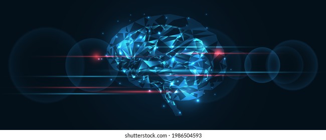 Artificial intelligence Technology background Brain human graphic digital vector illustration   Hi-tech innovation abstract background
