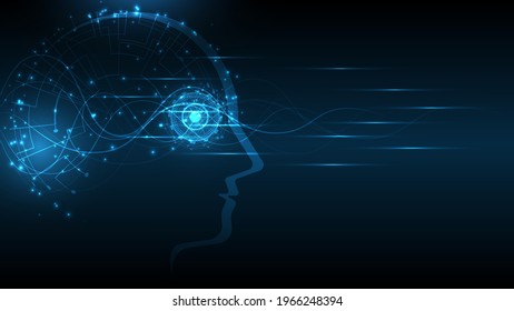 Artificial intelligence Technology background Hi-tech innovation abstract background vector illustration
