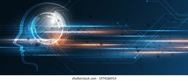 Artificial intelligence Technology background Hi-tech innovation abstract background vector illustration