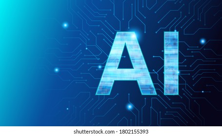 Artificial intelligence technology background . Vector illustration design.