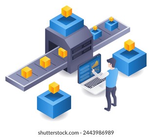 Máquina de producción de procesamiento de datos blockchain de tecnología de inteligencia artificial