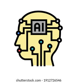 artificial intelligence technology color icon vector. artificial intelligence technology sign. isolated symbol illustration