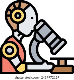 Artificial intelligence technology icon symbol vector image. Illustration of artificial intelligence futuristic information human learning software design image