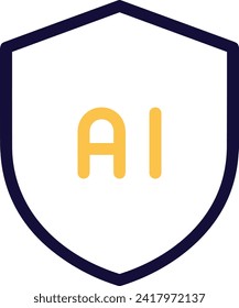 Artificial intelligence technology icon symbol vector image. Illustration of artificial intelligence futuristic information human learning software design image