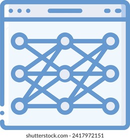 Artificial intelligence technology icon symbol vector image. Illustration of artificial intelligence futuristic information human learning software design image