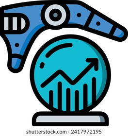 Icono de tecnología de inteligencia artificial símbolo de imagen vectorial. Ilustración de la inteligencia artificial información futurista del software de aprendizaje humano diseño de imagen