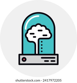 Artificial intelligence technology icon symbol vector image. Illustration of artificial intelligence futuristic information human learning software design image