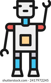 Artificial intelligence technology icon symbol vector image. Illustration of artificial intelligence futuristic information human learning software design image