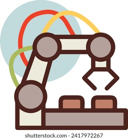 Icono de tecnología de inteligencia artificial símbolo de imagen vectorial. Ilustración de la inteligencia artificial información futurista del software de aprendizaje humano diseño de imagen