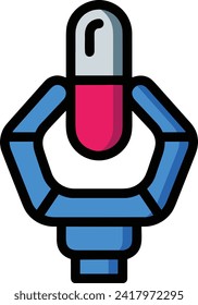 Artificial intelligence technology icon symbol vector image. Illustration of artificial intelligence futuristic information human learning software design image