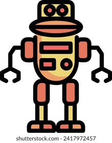 Icono de tecnología de inteligencia artificial símbolo de imagen vectorial. Ilustración de la inteligencia artificial información futurista del software de aprendizaje humano diseño de imagen